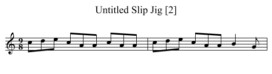 Untitled Slip Jig [2] - staff notation