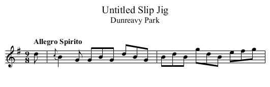 Untitled Slip Jig - staff notation