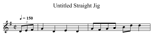 Untitled Straight Jig - staff notation