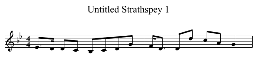 Untitled Strathspey 1 - staff notation
