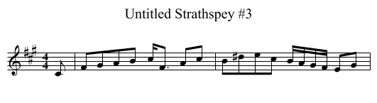 Untitled Strathspey #3 - staff notation
