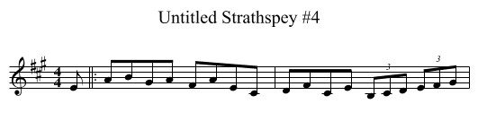 Untitled Strathspey #4 - staff notation