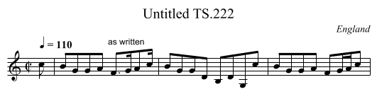 Untitled TS.222 - staff notation