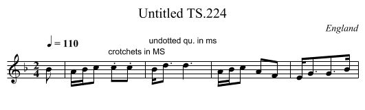 Untitled TS.224 - staff notation