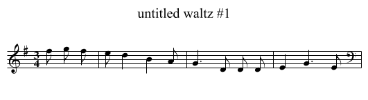 untitled waltz #1 - staff notation