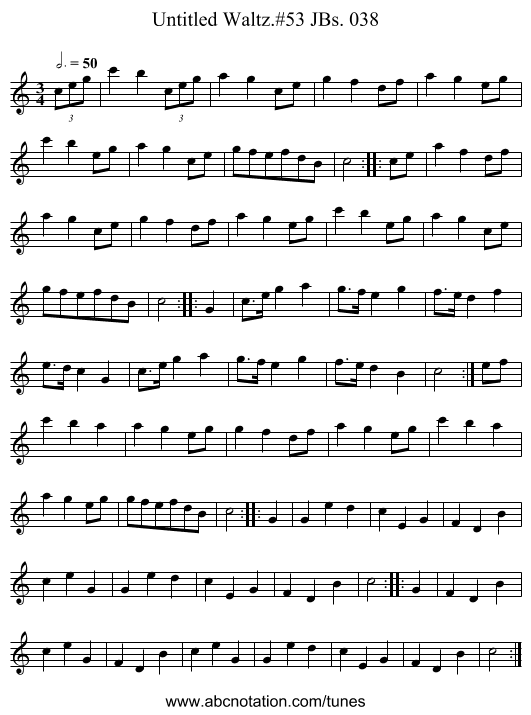 Untitled Waltz.#53 JBs. 038 - staff notation
