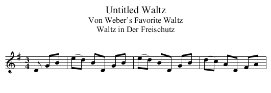 Untitled Waltz - staff notation