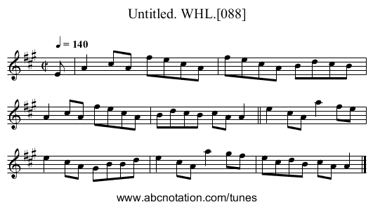 Untitled. WHL.[088] - staff notation