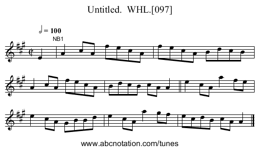Untitled.  WHL.[097] - staff notation