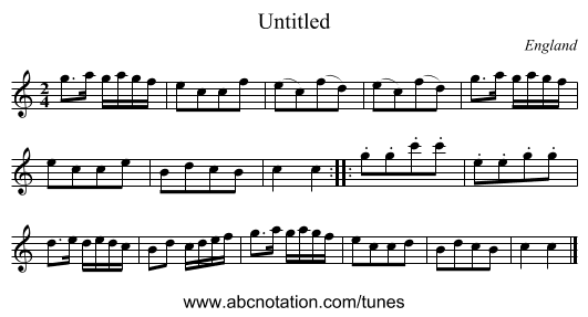 Untitled - staff notation
