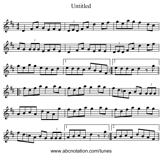 Untitled - staff notation