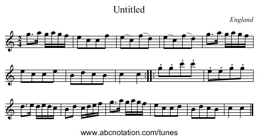 Untitled - staff notation