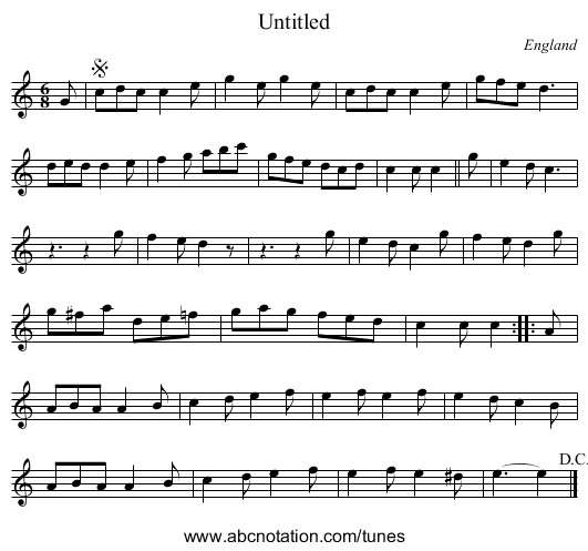 Untitled - staff notation