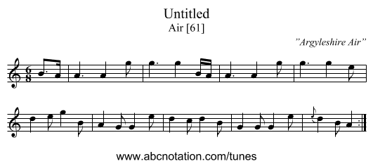Untitled - staff notation