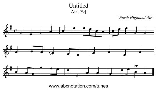 Untitled - staff notation