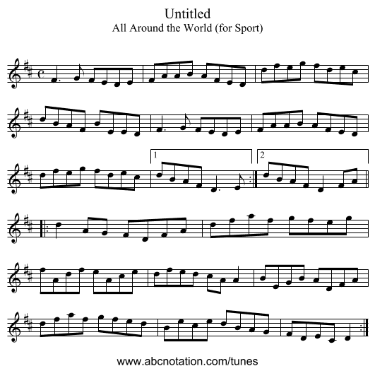 Untitled - staff notation