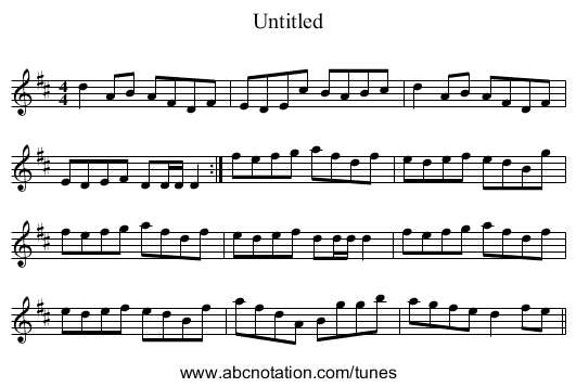 Untitled - staff notation