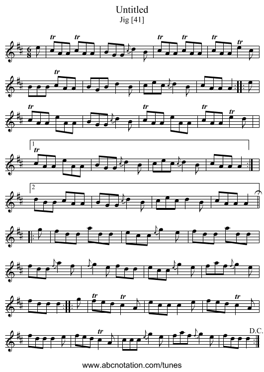 Untitled - staff notation