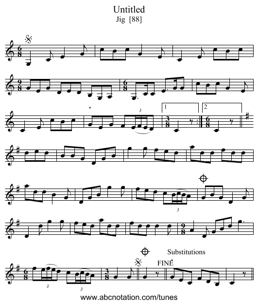 Untitled - staff notation