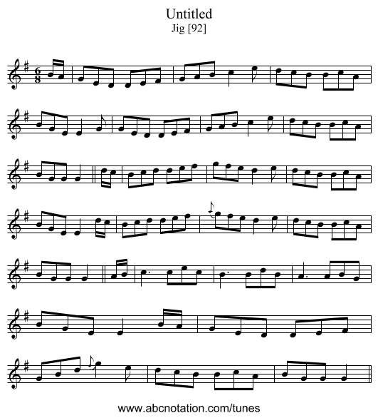 Untitled - staff notation