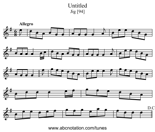 Untitled - staff notation
