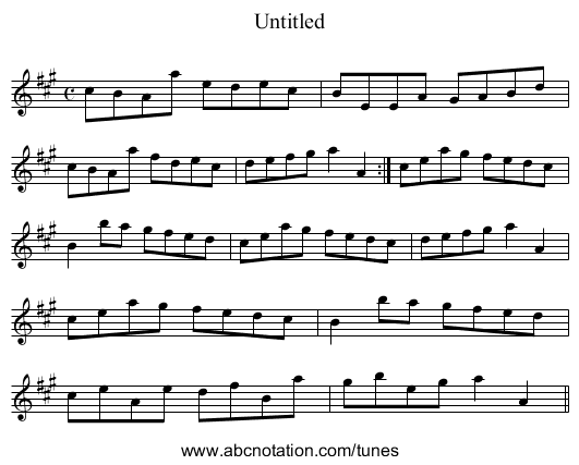 Untitled - staff notation