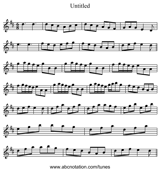 Untitled - staff notation