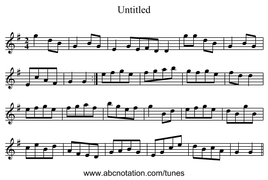 Untitled - staff notation