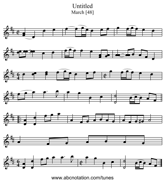 Untitled - staff notation