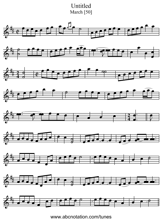 Untitled - staff notation