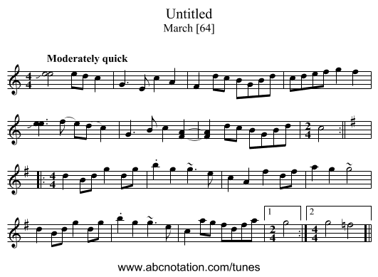 Untitled - staff notation