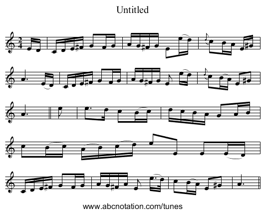 Untitled - staff notation