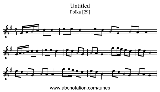Untitled - staff notation