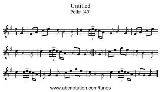 Untitled - staff notation