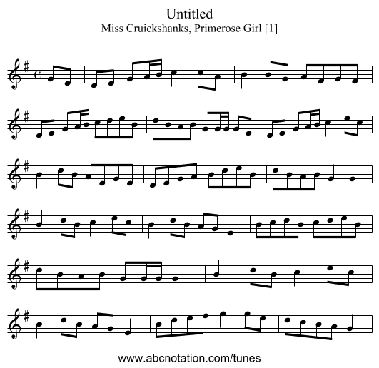 Untitled - staff notation