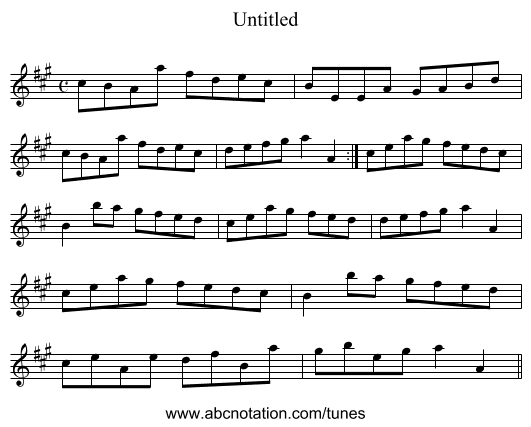 Untitled - staff notation