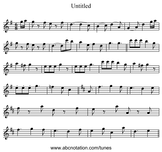 Untitled - staff notation