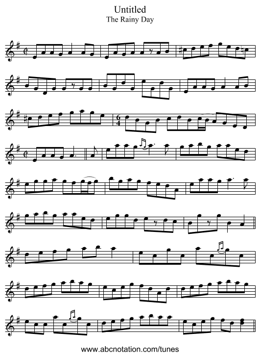 Untitled - staff notation