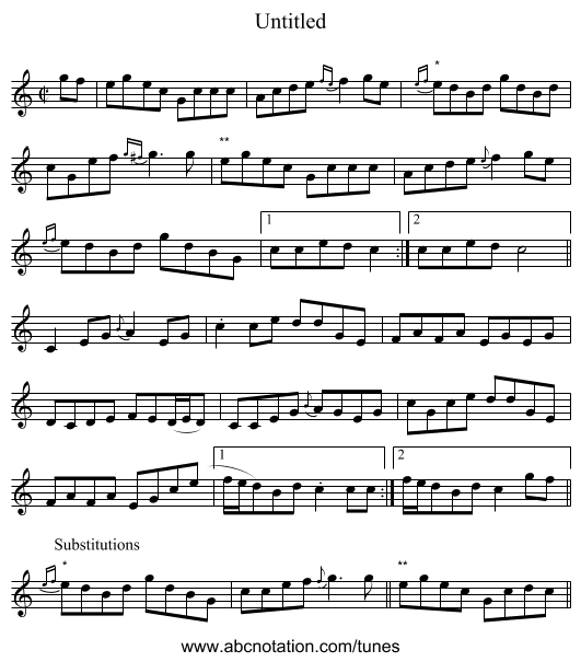 Untitled - staff notation