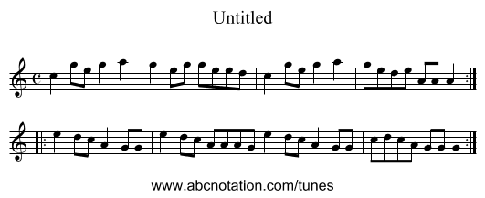 Untitled - staff notation