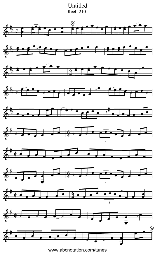 Untitled - staff notation