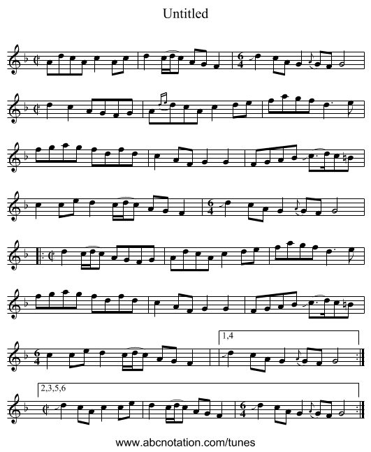 Untitled - staff notation