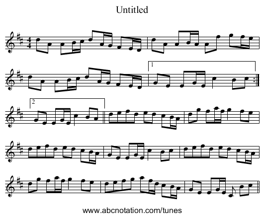 Untitled - staff notation