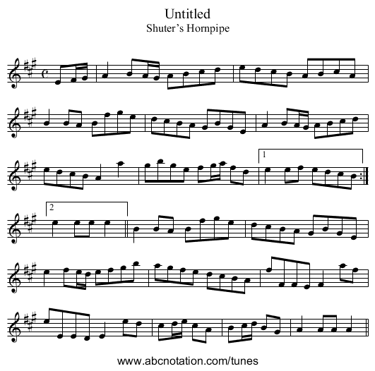 Untitled - staff notation