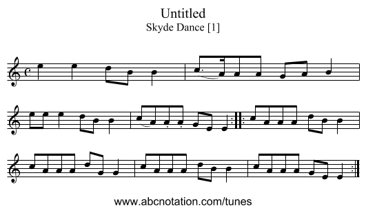 Untitled - staff notation