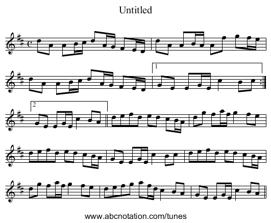 Untitled - staff notation