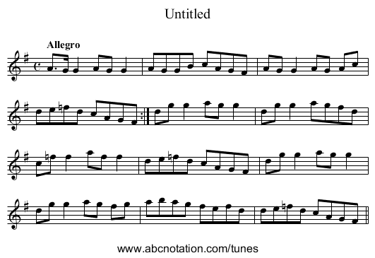 Untitled - staff notation