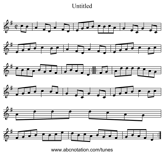 Untitled - staff notation