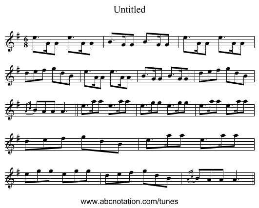 Untitled - staff notation
