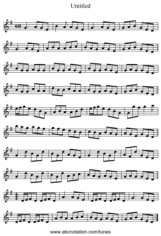 Untitled - staff notation